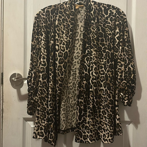 Ellen Tracy Leopard Blazer L - Picture 1 of 5